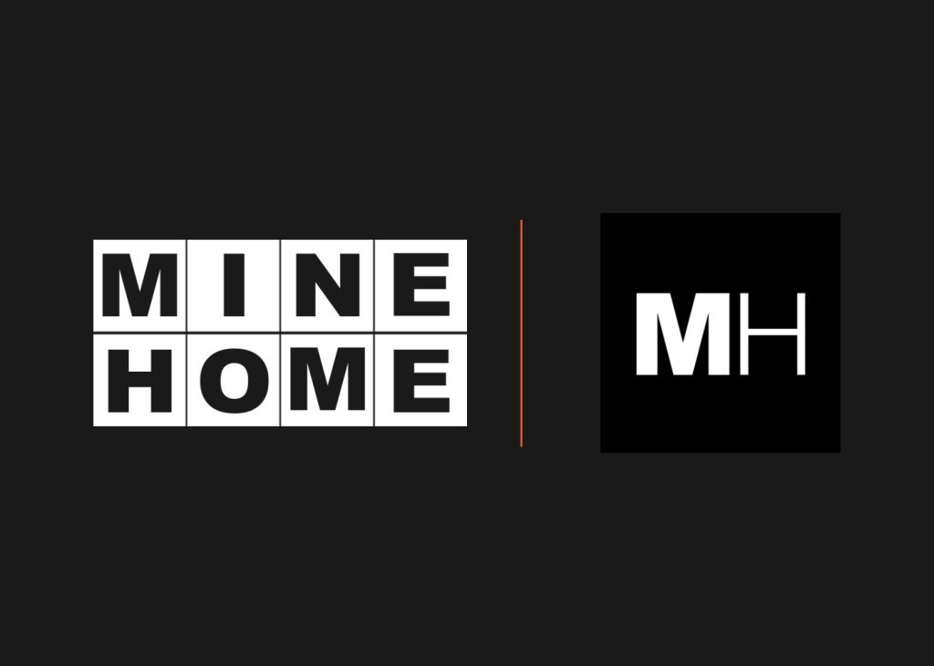 Логотип Mine Home і монограма MH