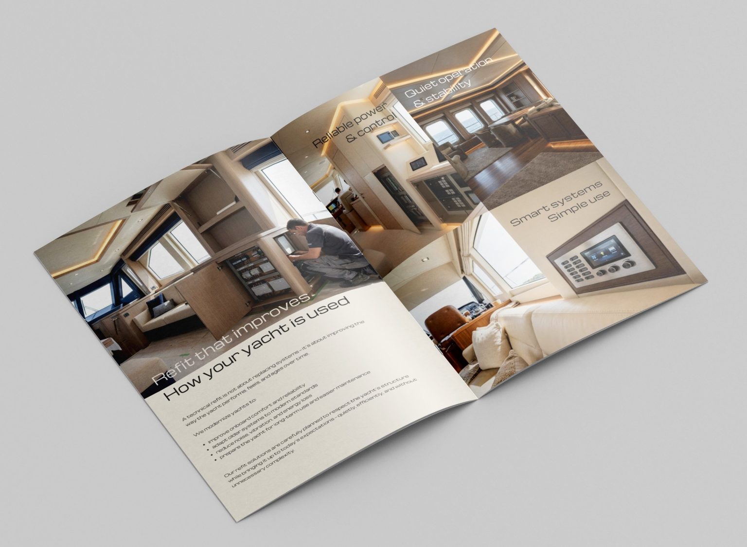 Брошура OSNOVA.YACHTS Engineering & Refit, розворот