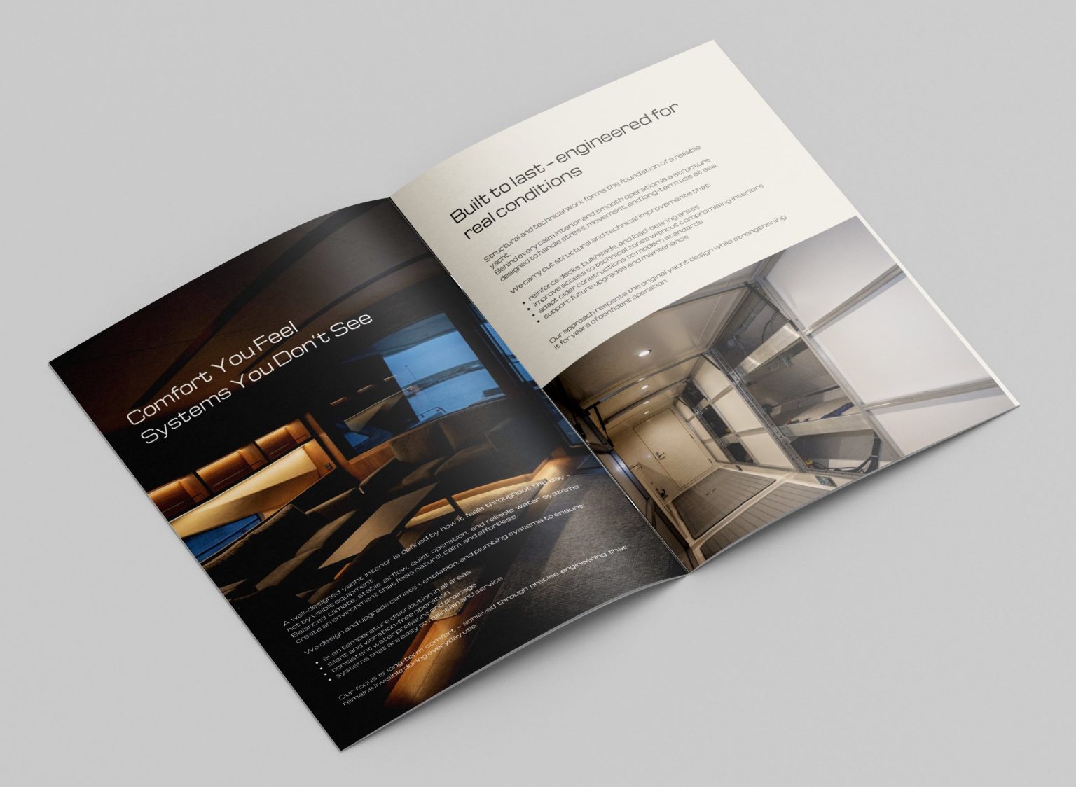 Брошура OSNOVA.YACHTS Engineering & Refit, другий розворот